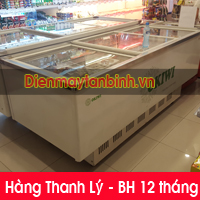 Tủ đông cũ kính lùa trưng bày Okiwi