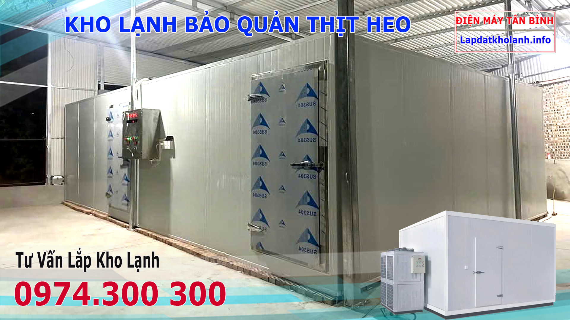 lắp đặt kho lạnh bảo quản thịt heo