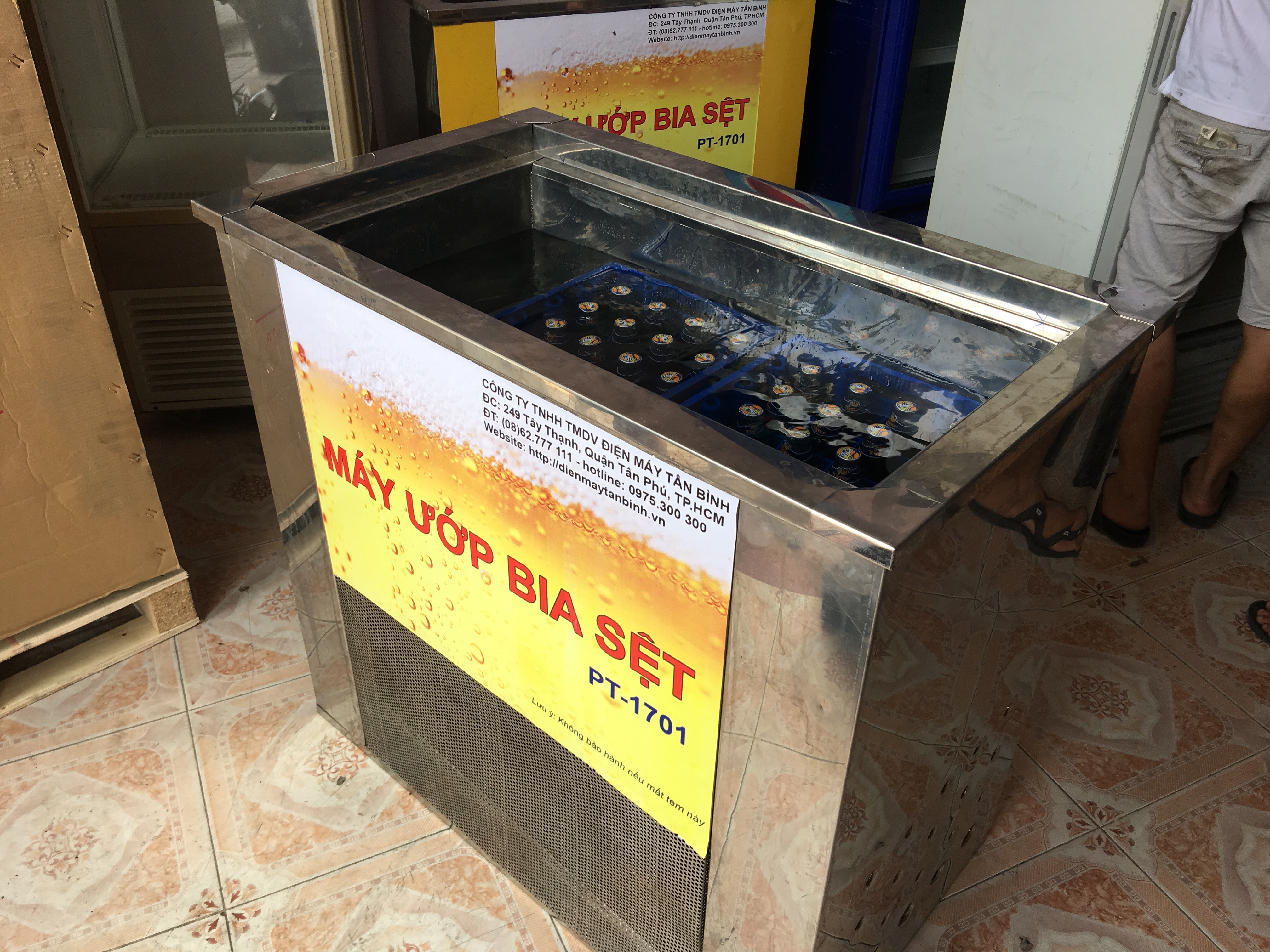 m&aacute;y l&agrave;m bia sệt bia tuyết