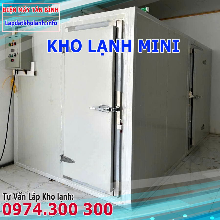 Kho đông lạnh mini 10m3 cho nhà hàng (2m x 2m x 2,5m) 5℃ đến -18℃