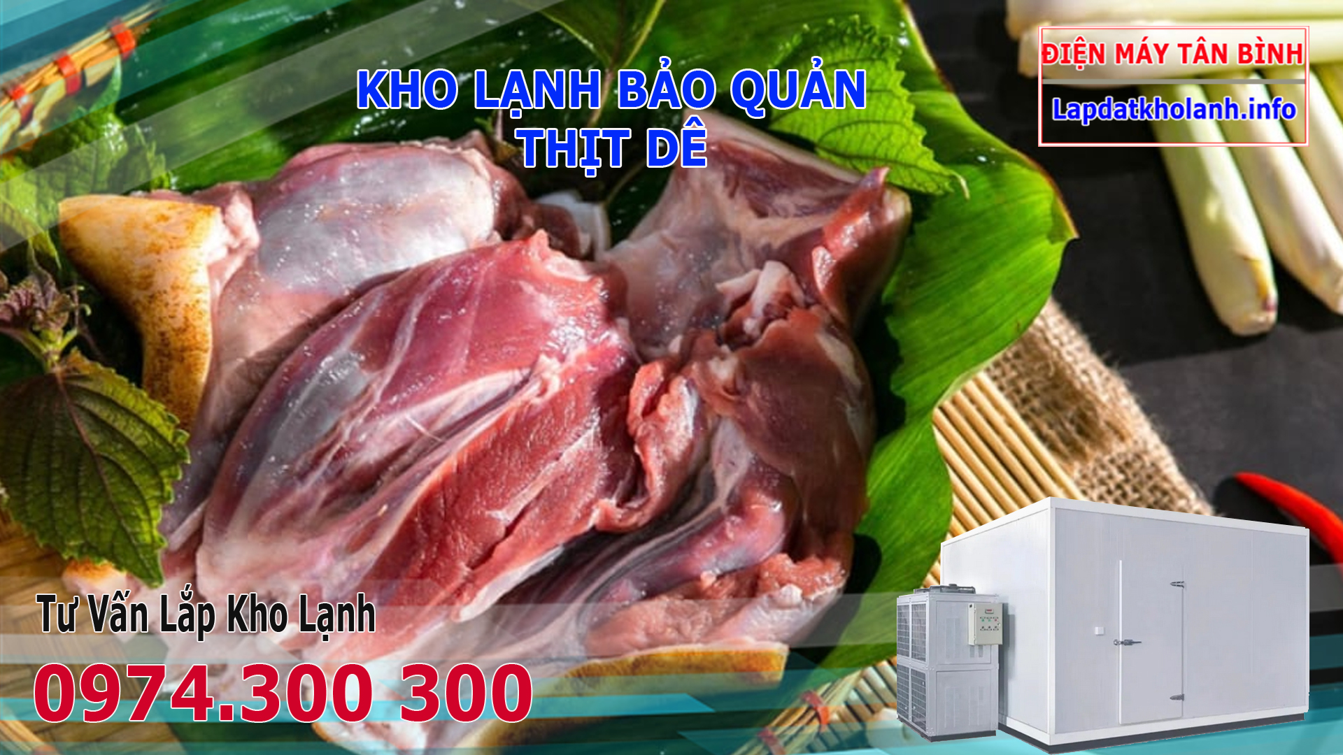 kho lạnh bảo quản thịt dê tươi