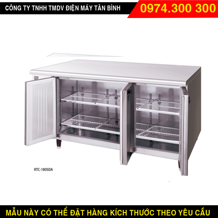 Tủ lạnh inox 2 cửa nằm ngang Hoshizaki RTC-180SNA-ML