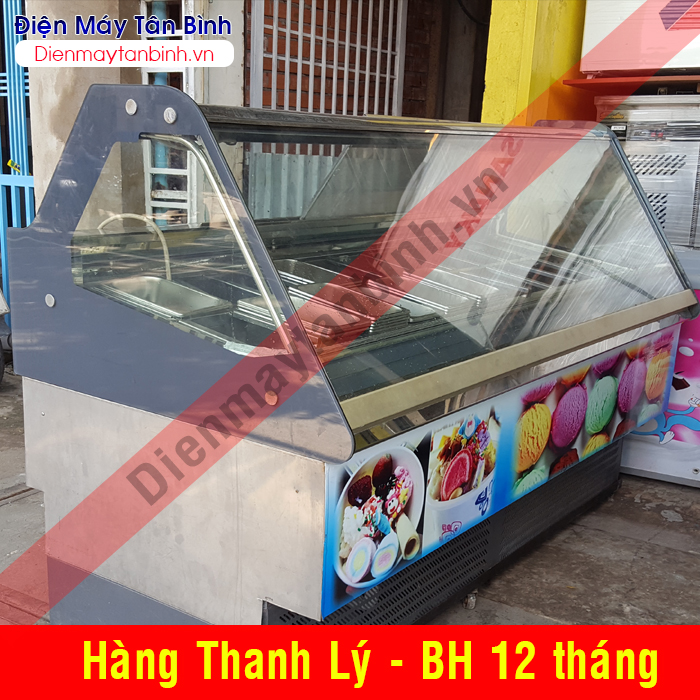 Tủ đông cũ có khay trưng bày kem Ý (22 khay)