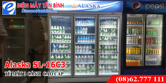 tủ m&aacute;t 3 c&aacute;nh 1500 l&iacute;t alaska sl-16c3
