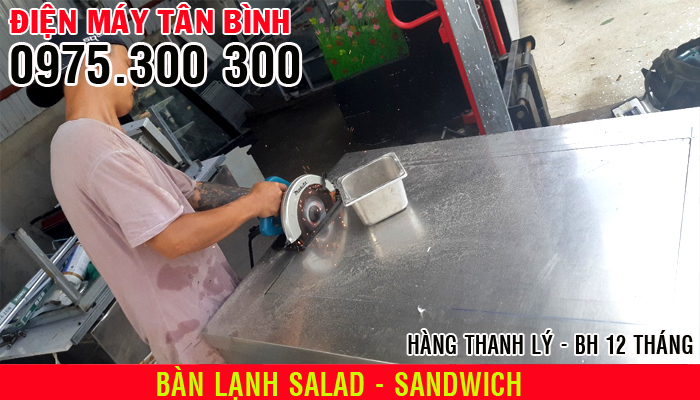 B&agrave;n lạnh Salad, Sandwich, b&aacute;n tr&agrave; sữa, Cắt khay inox theo y&ecirc;u cầu
