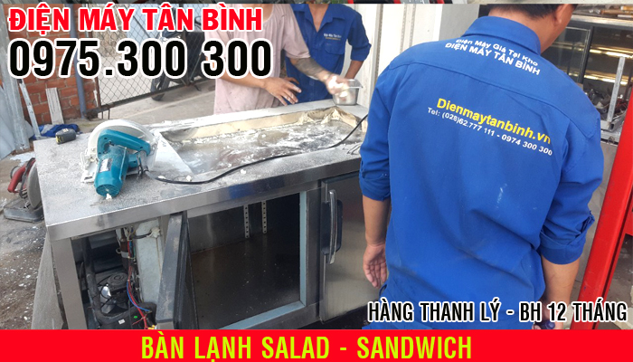 B&agrave;n lạnh Salad, Sandwich, b&aacute;n tr&agrave; sữa, Cắt khay inox theo y&ecirc;u cầu