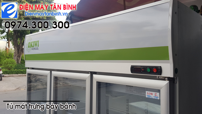 Bảng điều khiển tủ m&aacute;t 3 c&aacute;nh Okiwi 1500 l&iacute;t
