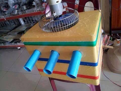 Chế m&aacute;y lạnh bằng th&ugrave;ng xốp, chỉ tốn 200K