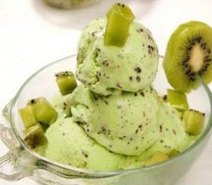 cach lam kem kiwi
