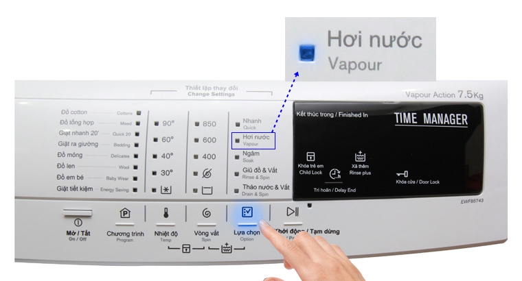 bảng điều khiển m&aacute;y giặt electrolux