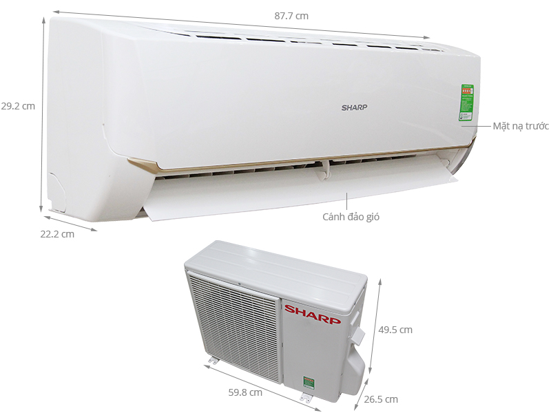 M&aacute;y lạnh Sharp 1hp inverter AH-X9STW