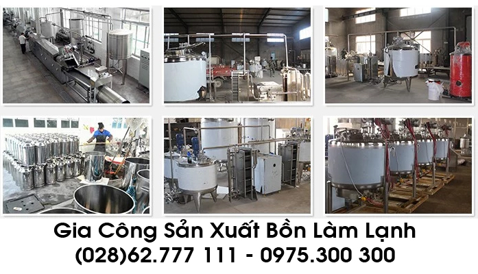 Gia c&ocirc;ng sản xuất bồn lạnh inox
