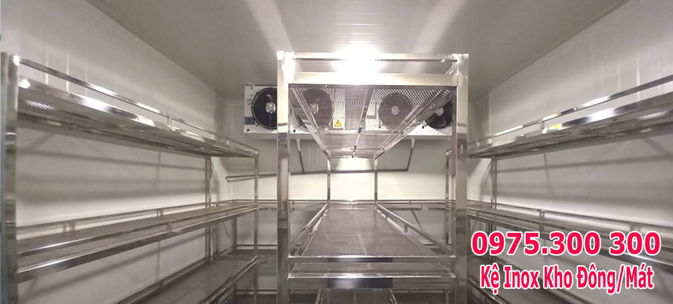 kệ inox cho kho lạnh kho đông