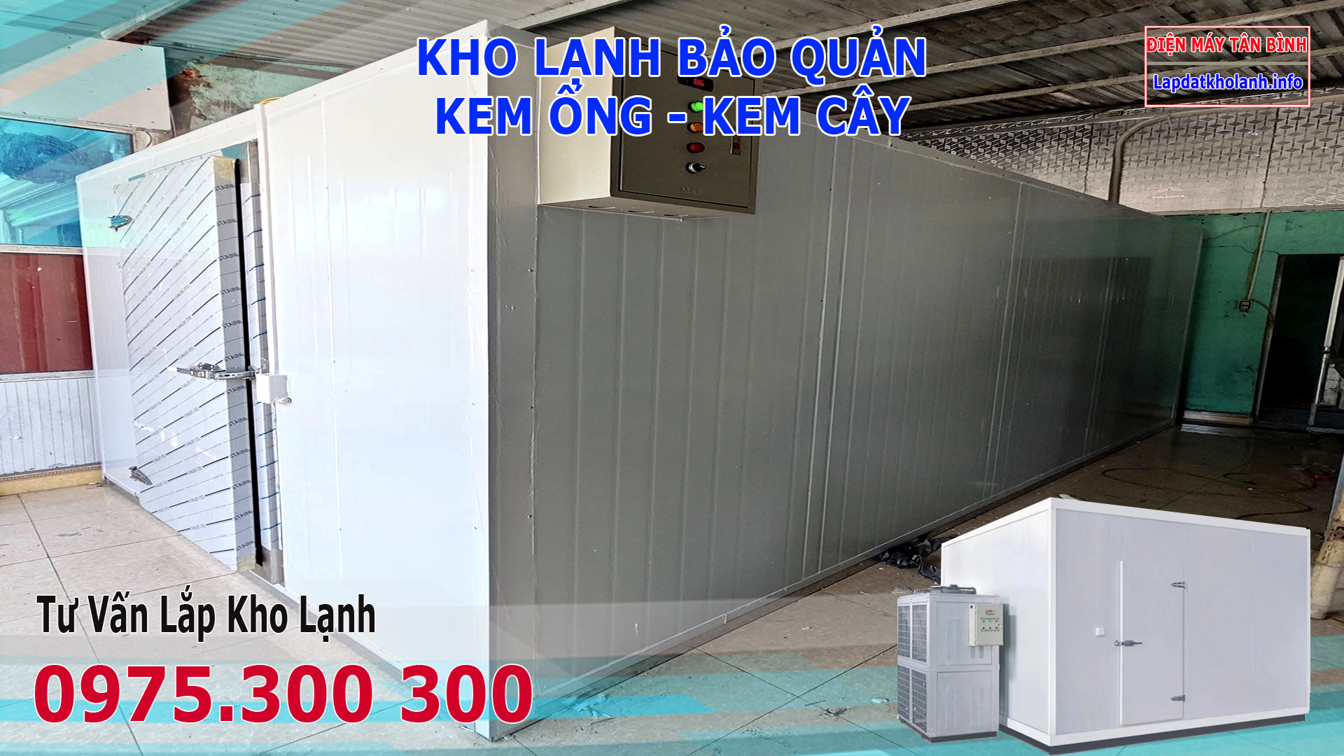 Lắp đặt kho lạnh bảo quản Kem Cây Lắc đá Muối, Kem Ống