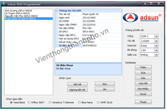 lập tr&igrave;nh Adsun TMS-T89 t&agrave;i xế