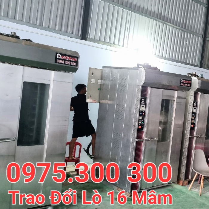 Bán Lò xoay 16 mâm Kiến An, Lò bánh mì dạo 16 khay cũ