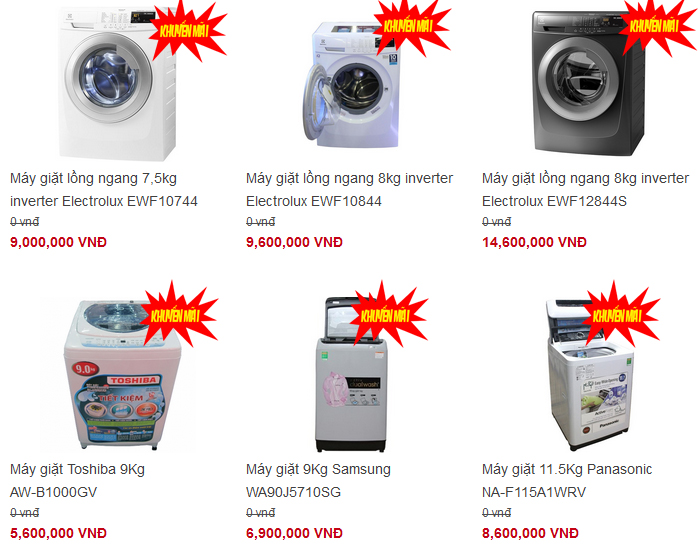 m&aacute;y giặt giảm gi&aacute;