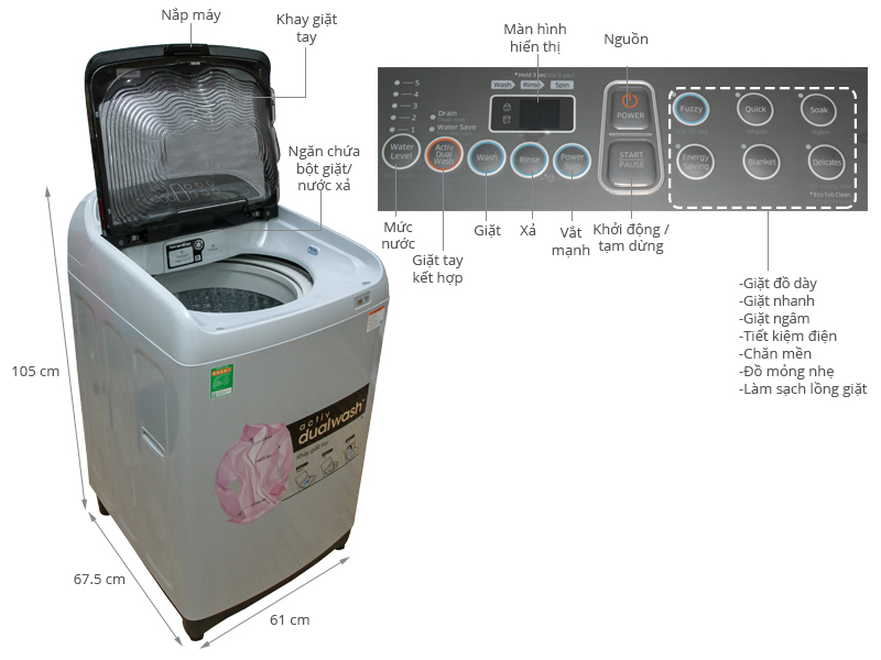SAMSUNG WA90J5710SG