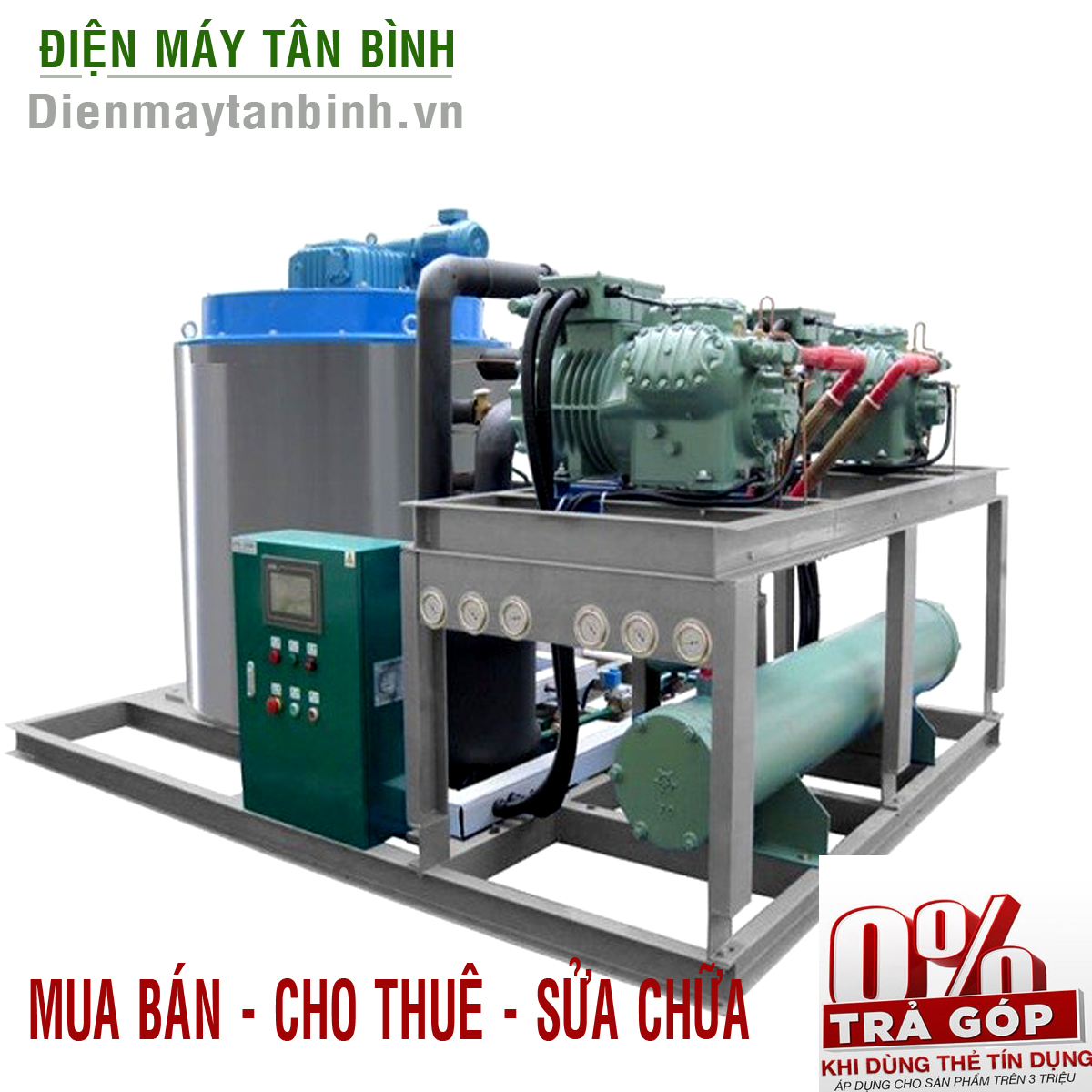 Máy làm đá vẫy 5 tấn/8h, đá ướp cá thịt