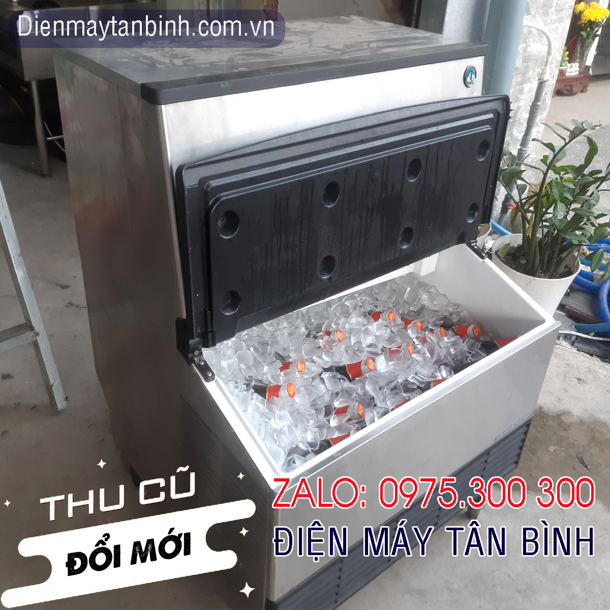 Máy làm đá viên cũ Hoshizaki mini nhỏ (dành cho quán cà phê)