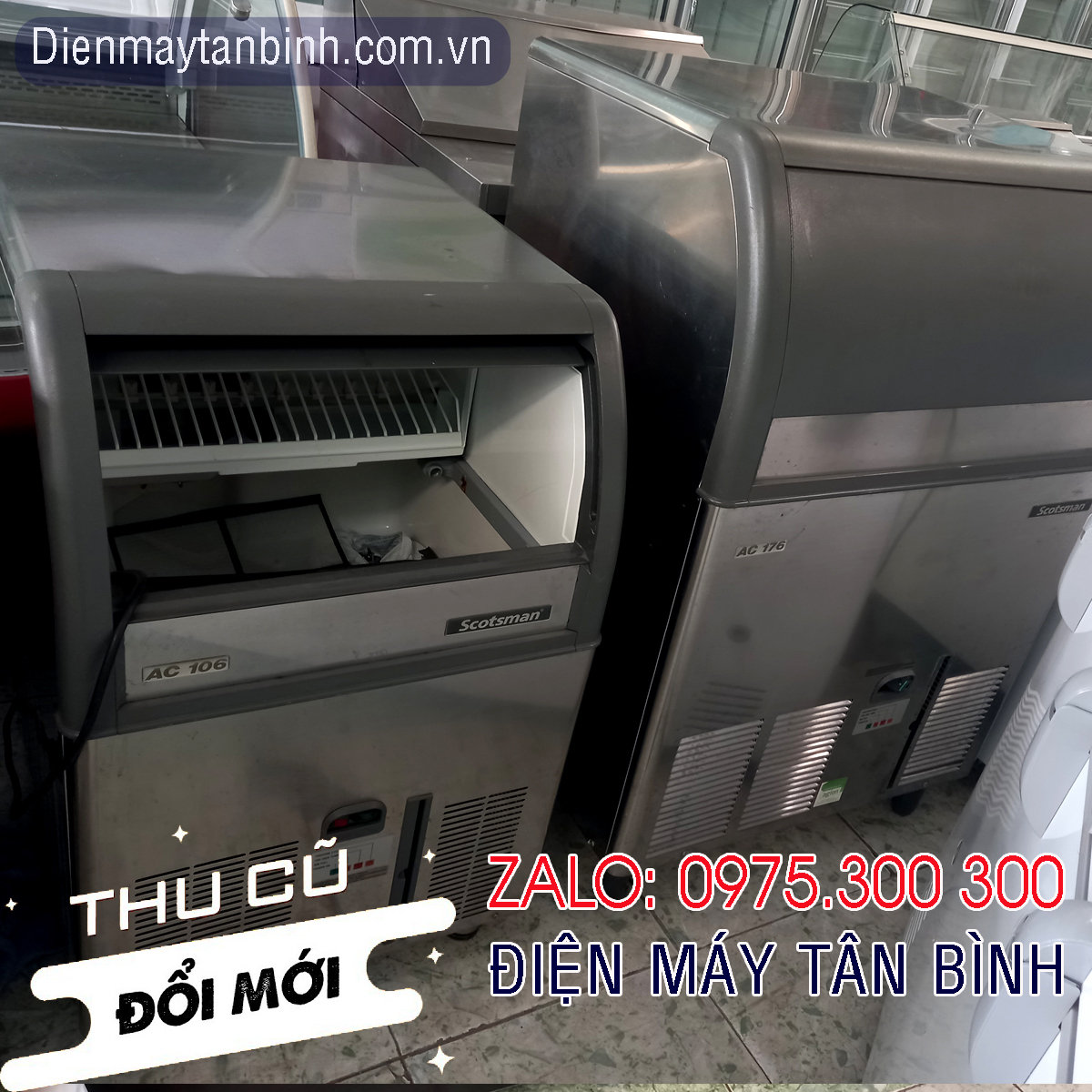 Máy làm đá viên mini cũ 30Kg ScotSman cũ (Dành cho quán coffee)