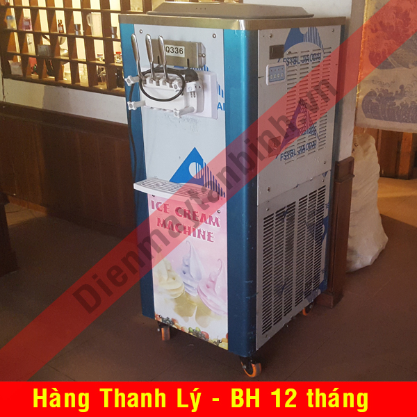 Máy làm kem tươi cũ 3 màu 2 lốc lạnh BQ336 (mới 99%)
