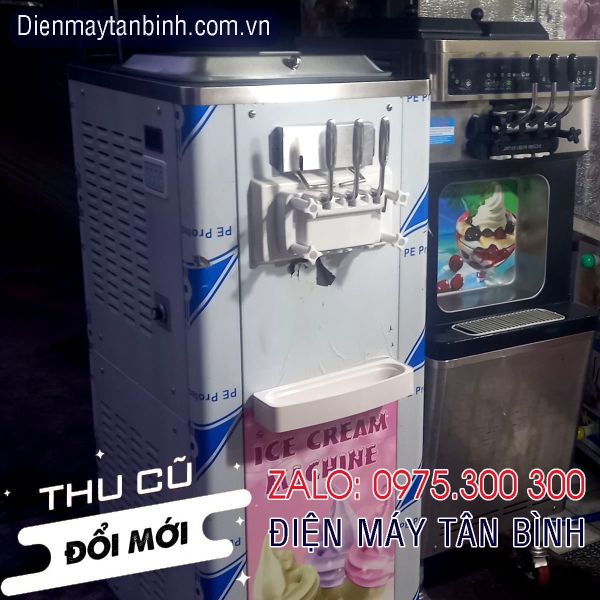 Máy làm kem tươi cũ 2 lốc BQ336 (95%)