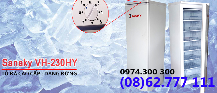Tủ đ&aacute;, tủ đ&ocirc;ng đứng Sanaky VH-230HY