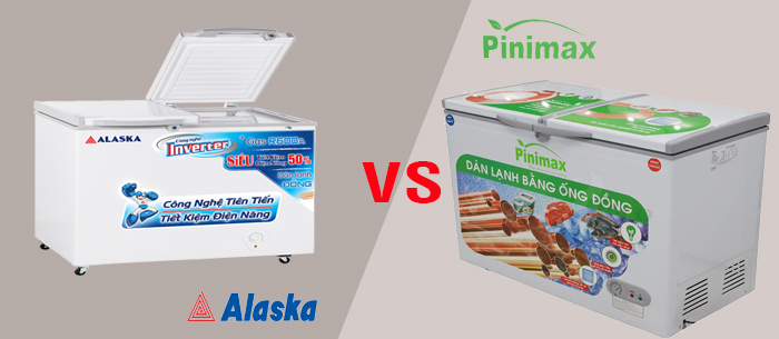 Tủ đ&ocirc;ng alaska v&agrave; sanaky tiết kiệm điện