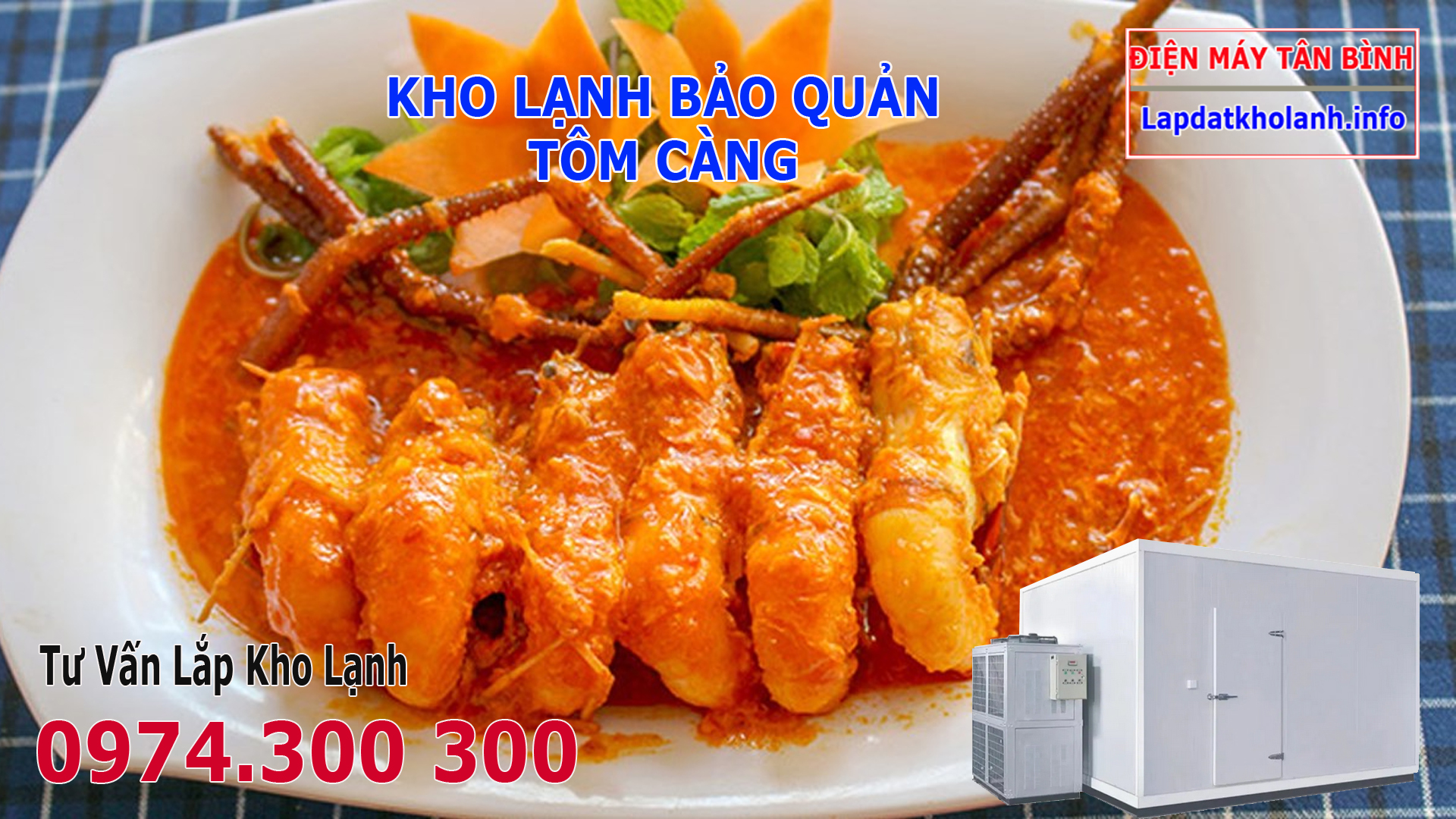 Lắp đặt kho lạnh bảo quản Tôm Càng tươi và Đông Lạnh