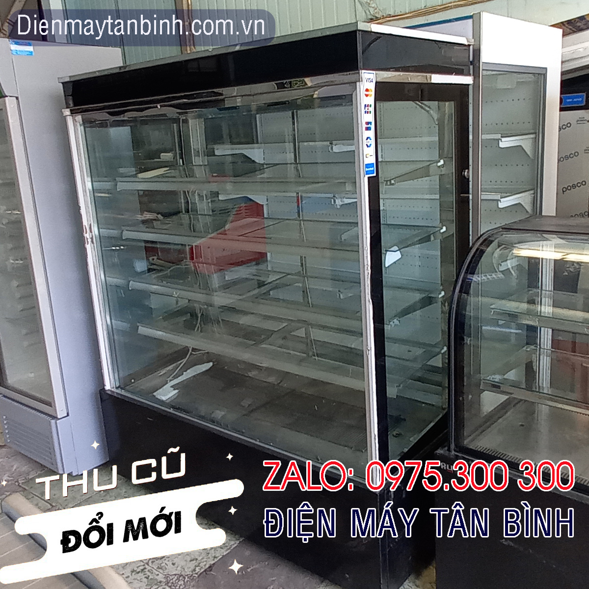 Bán tủ bánh kem cũ 5 tầng ILYANG OPO Dài 1m5 (Hàn Quốc)