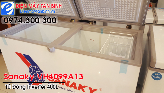 tủ đ&ocirc;ng 1 ngăn inverter Sanaky VH4099A13