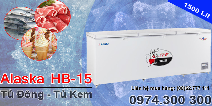 tủ đ&ocirc;ng Alaska HB-15 dung t&iacute;ch 1500 l&iacute;t