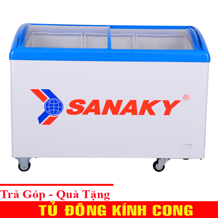 Tủ Đông kem Kính cong Sanaky VH-382K - Kính lùa
