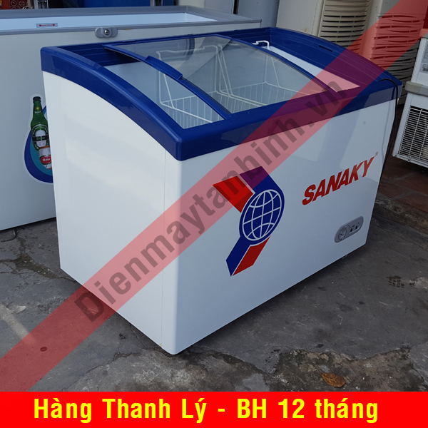 Tủ đông cũ có kính phía trên Sanaky 300 lít