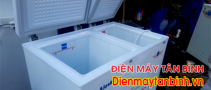 tủ đ&ocirc;ng thanh l&yacute; 2 cửa mở l&ecirc;n