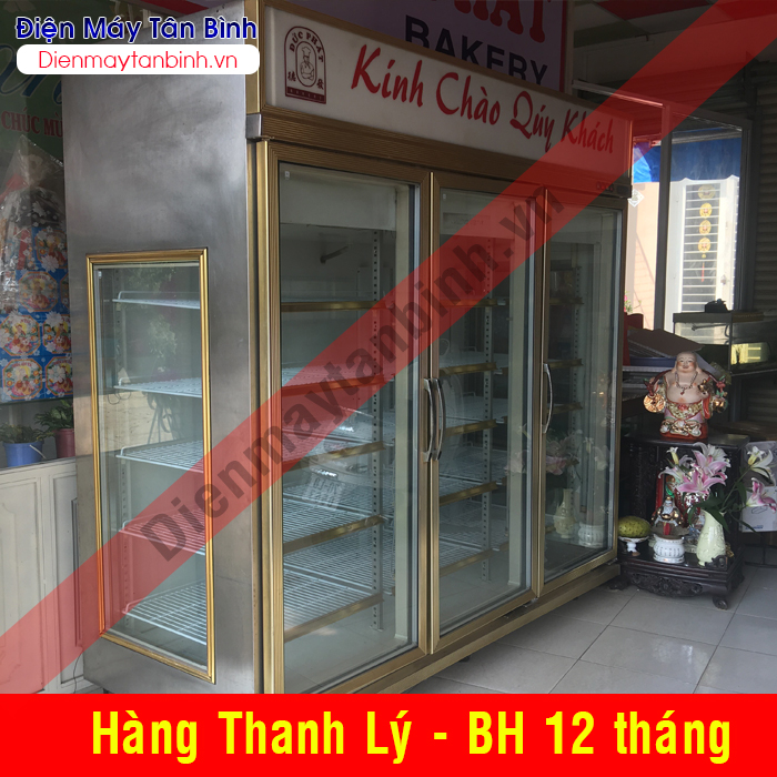 Tủ đông cũ trưng bày thực phẩm 3 cửa 1500 lít