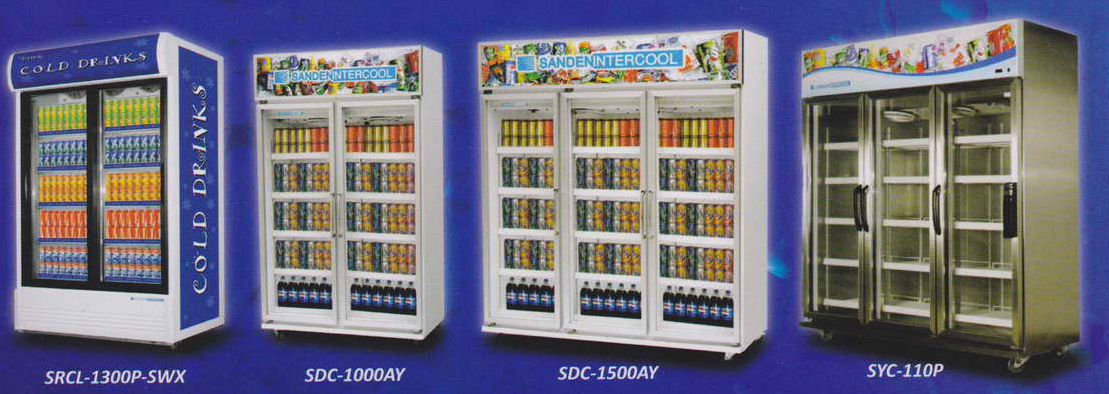 Tủ m&aacute;t 2 c&aacute;nh 3 c&aacute;nh sanden intercool