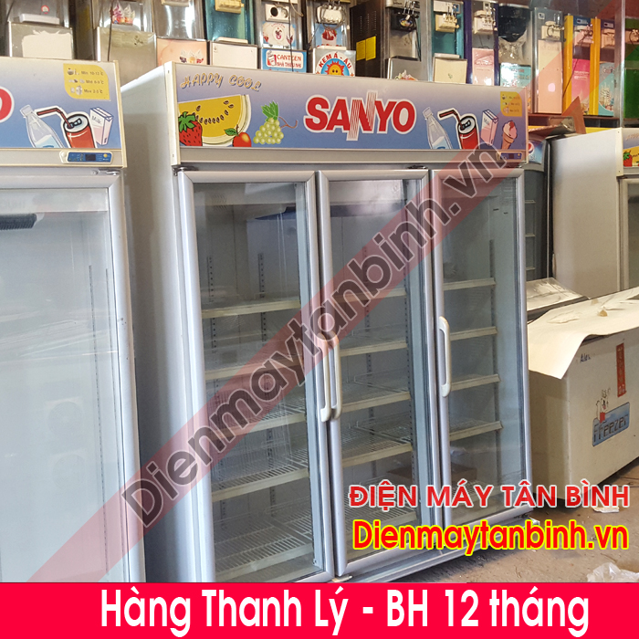 Tủ mát cũ 3 cánh cửa Sanyo 1500 lít