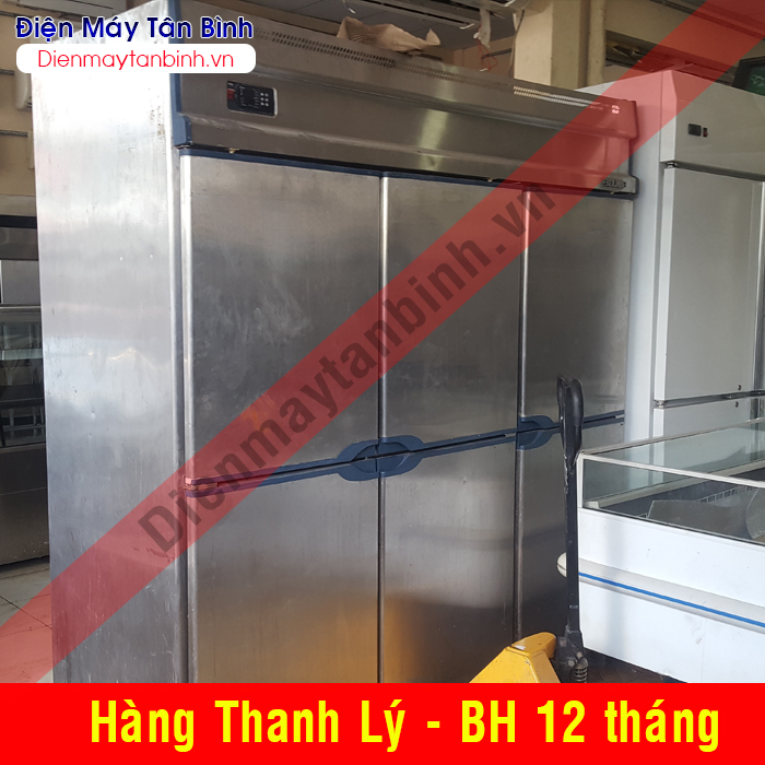 Tủ mát cũ inox 6 cánh cửa Berjaya 1500 lít