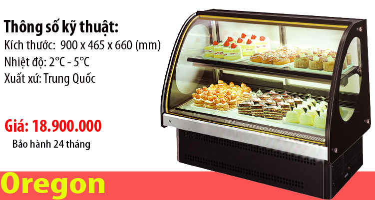 Tủ m&aacute;t k&iacute;nh trưng b&agrave;y b&aacute;nh ngọt nhỏ mini đặt b&agrave;n