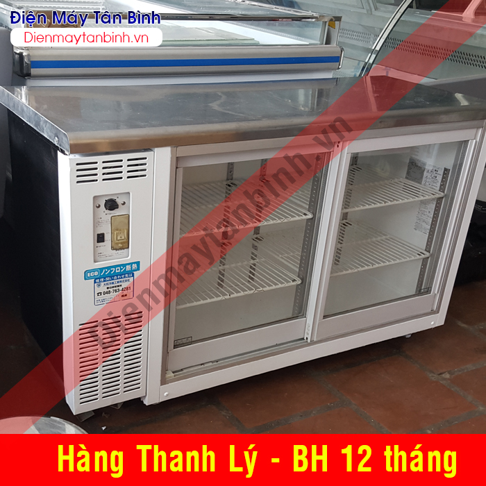 Thanh lý Tủ mát cũ inox nằm ngang (Made in Japan)