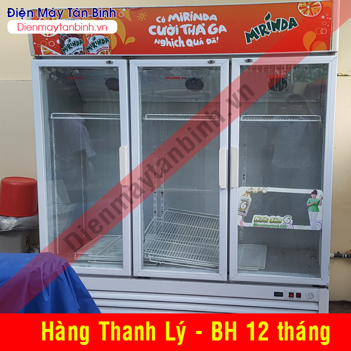 Tủ mát cũ 3 cửa có kính Sanaky (mới 90%)