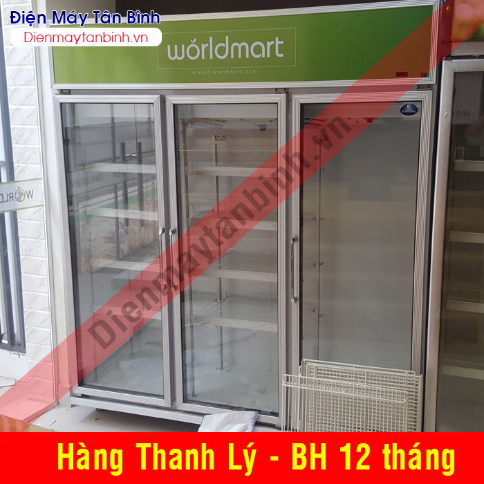 Tủ mát cũ 1500 lít 3 cánh cửa Sanden Intercool