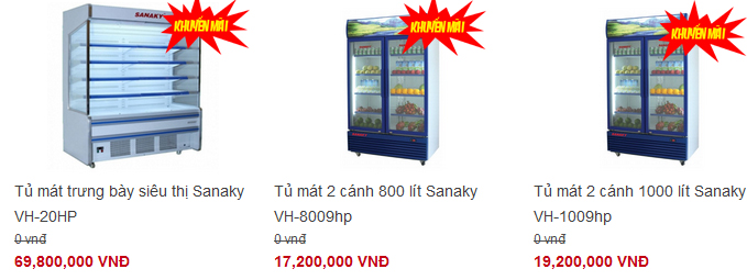 Tủ m&aacute;t trưng b&agrave;y nước ngọt sữa