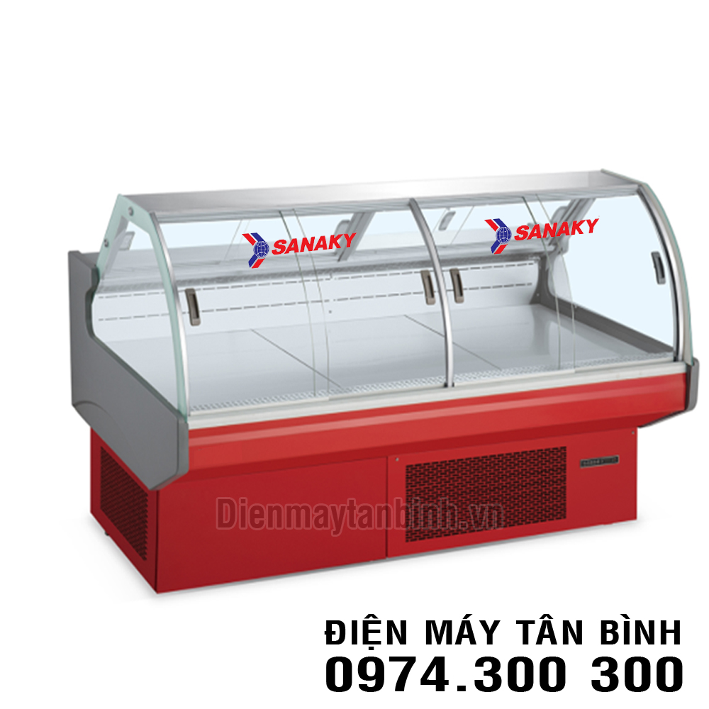Tủ lạnh kính cong trưng bày siêu thị Sanaky VH-1500T