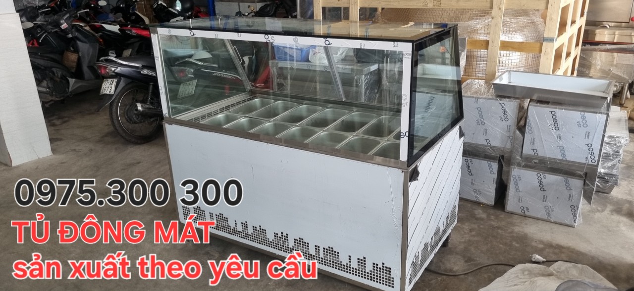 tủ mát bán chè trà sữa