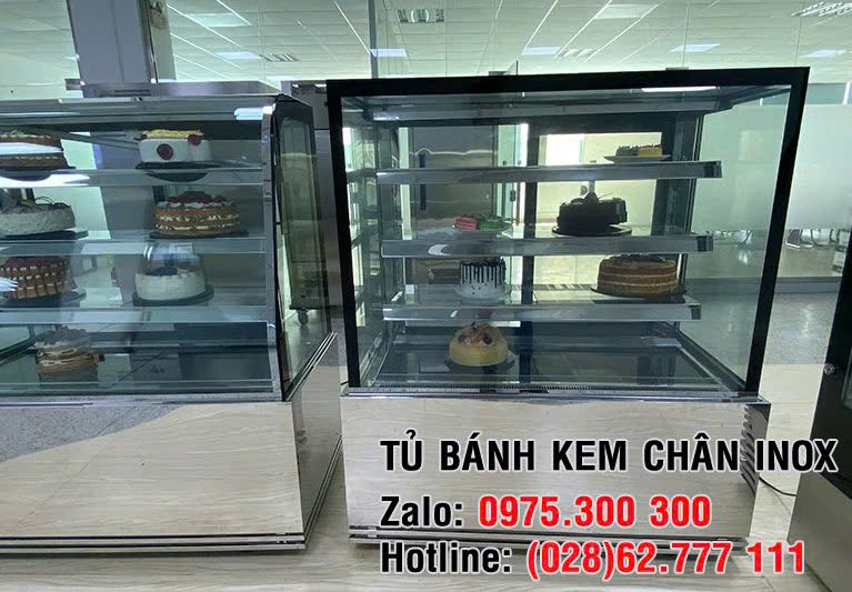tủ bánh kem 4 mặt kính 